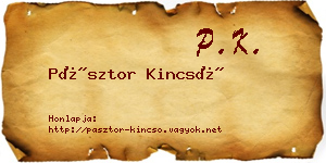 Pásztor Kincső névjegykártya